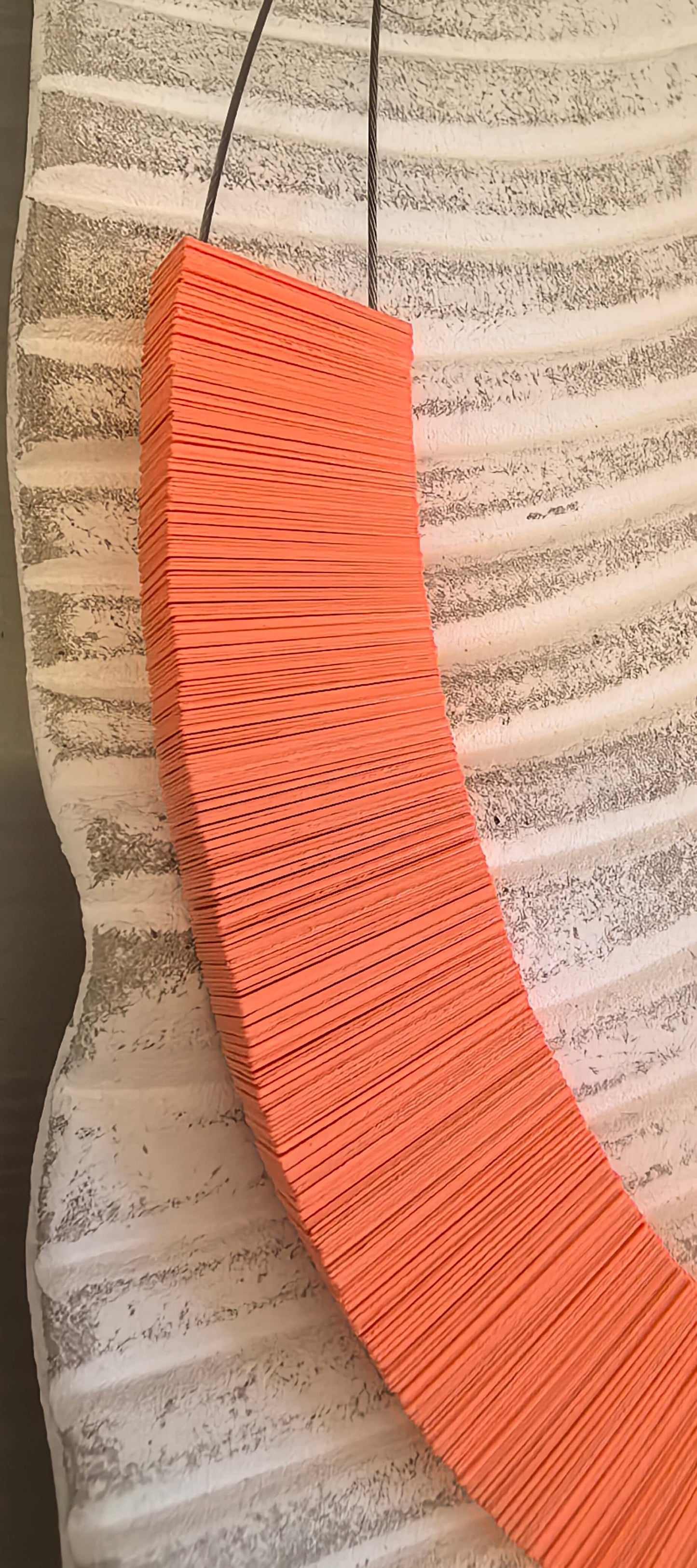 Colar retangular laranja