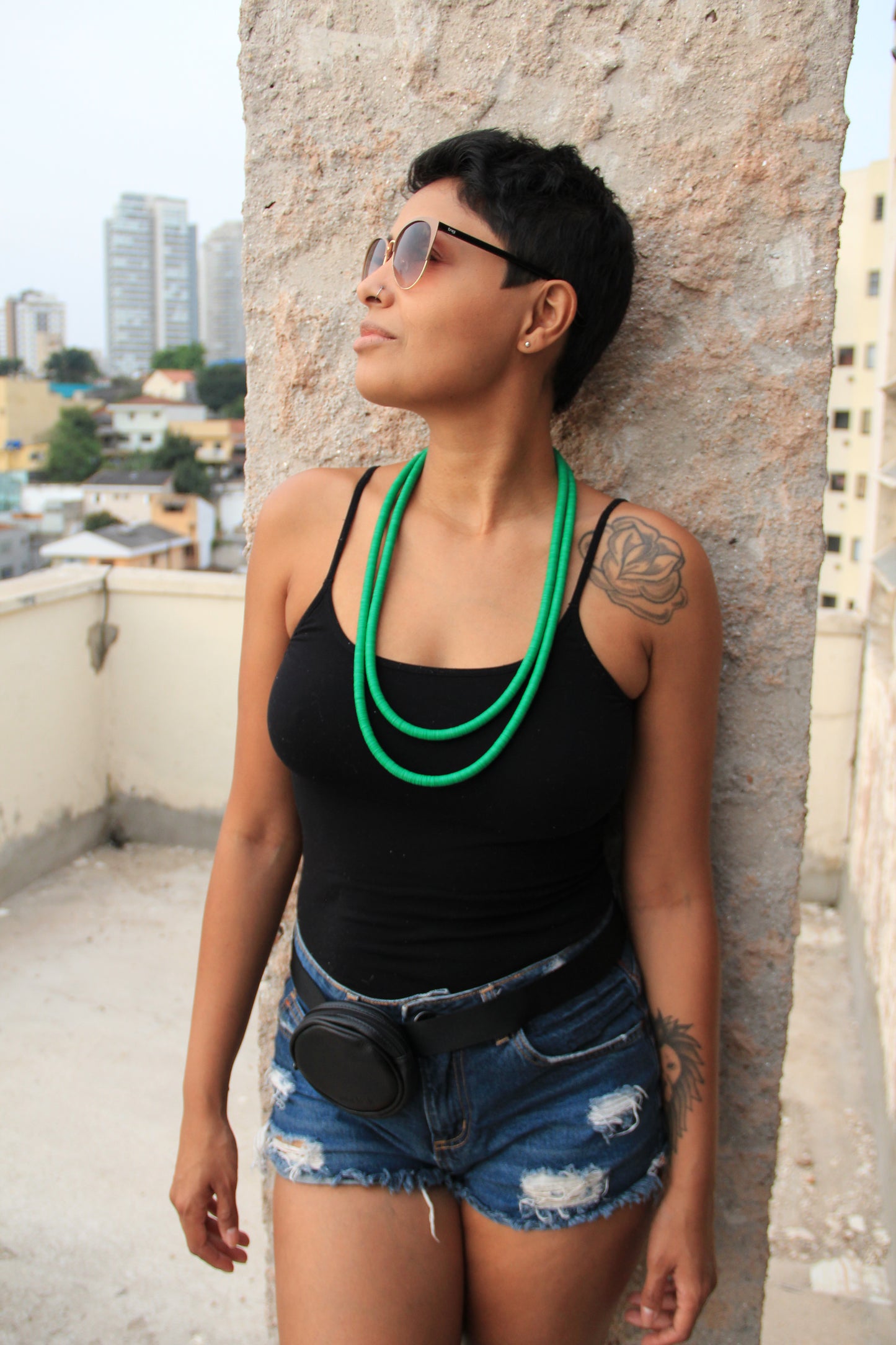 Colar 1,5m verde bandeira
