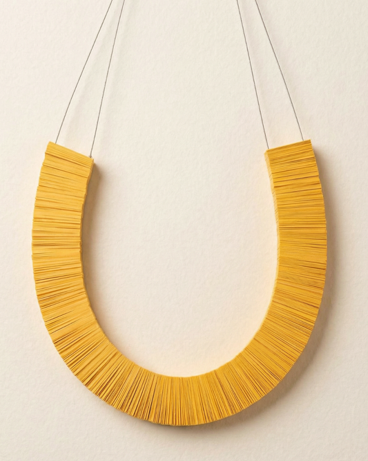Yellow Rectangular Necklace