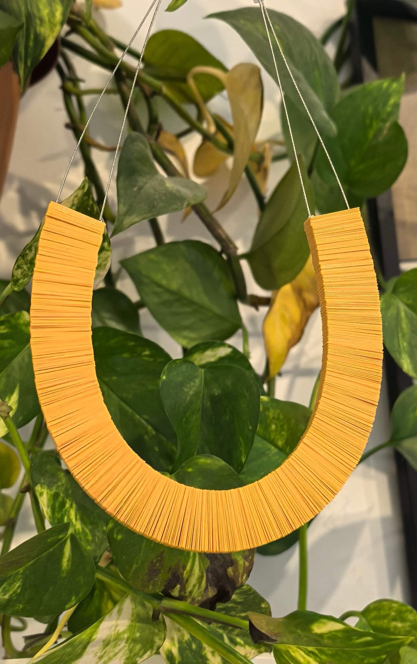 Yellow Rectangular Necklace