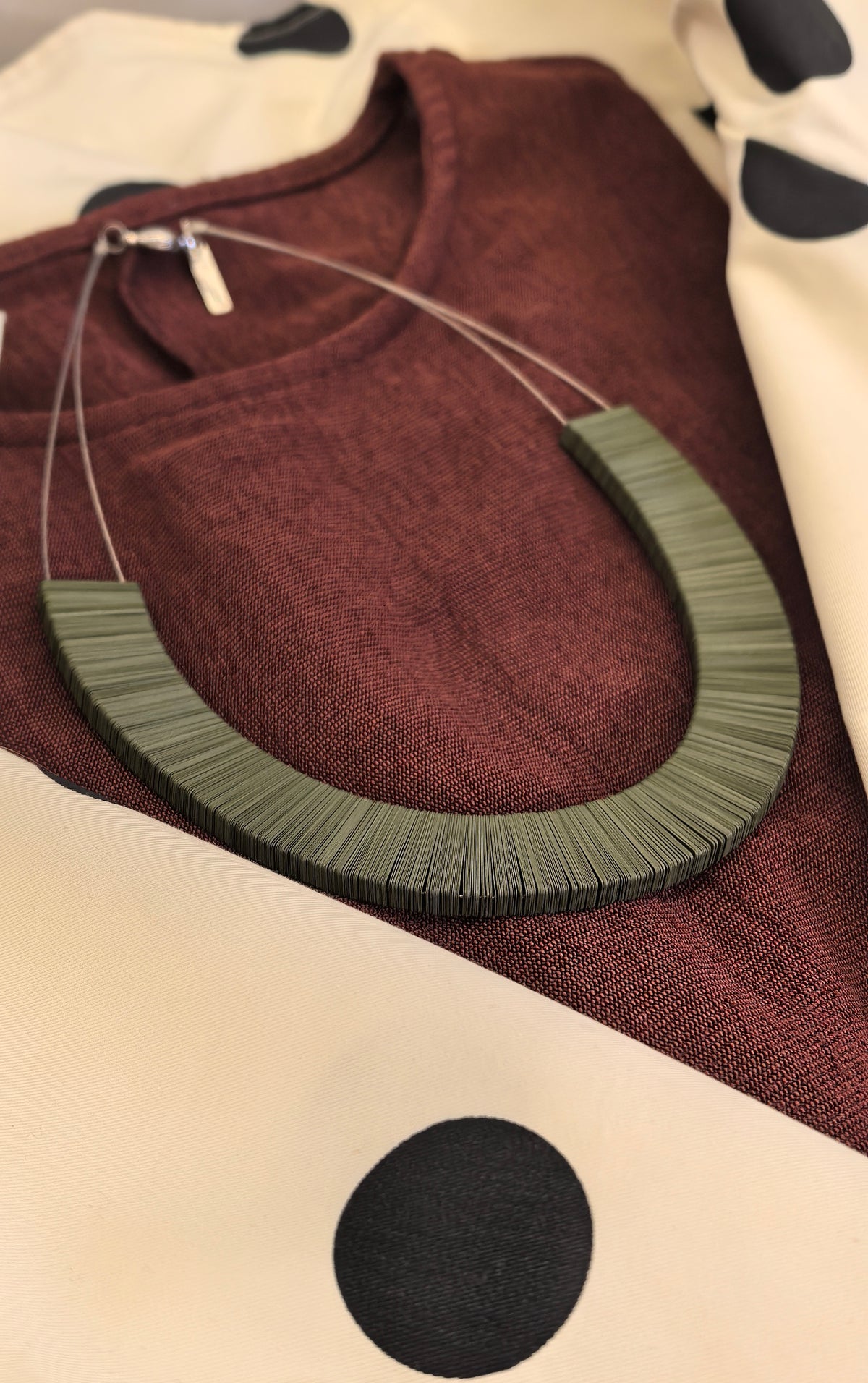 Olive green necklace