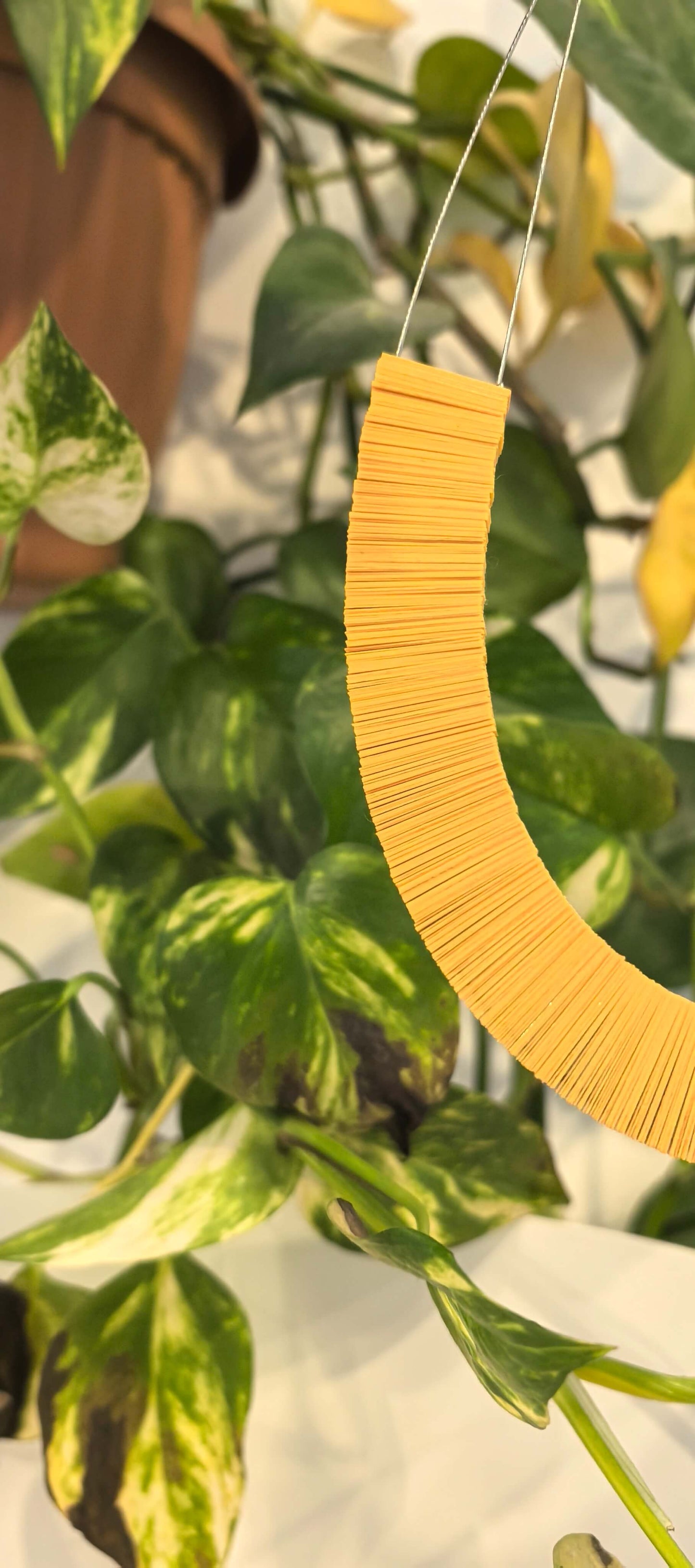 Yellow Rectangular Necklace