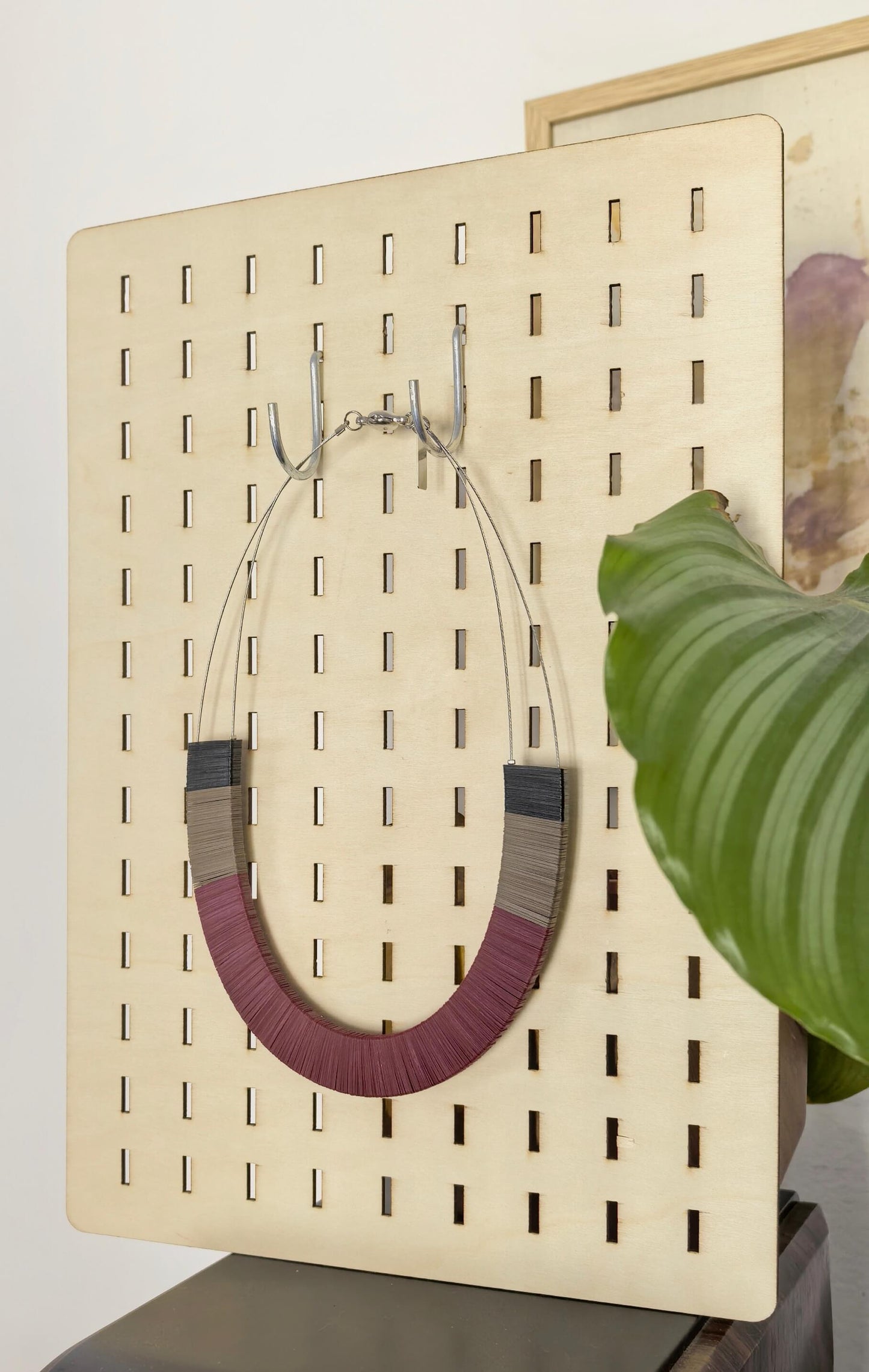 Colar Bordô retangular