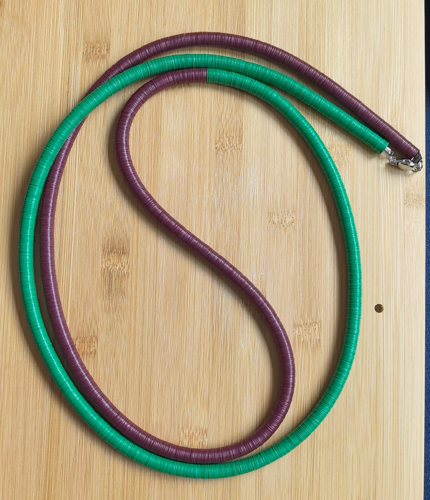 Alentejo necklace, burgundy and green