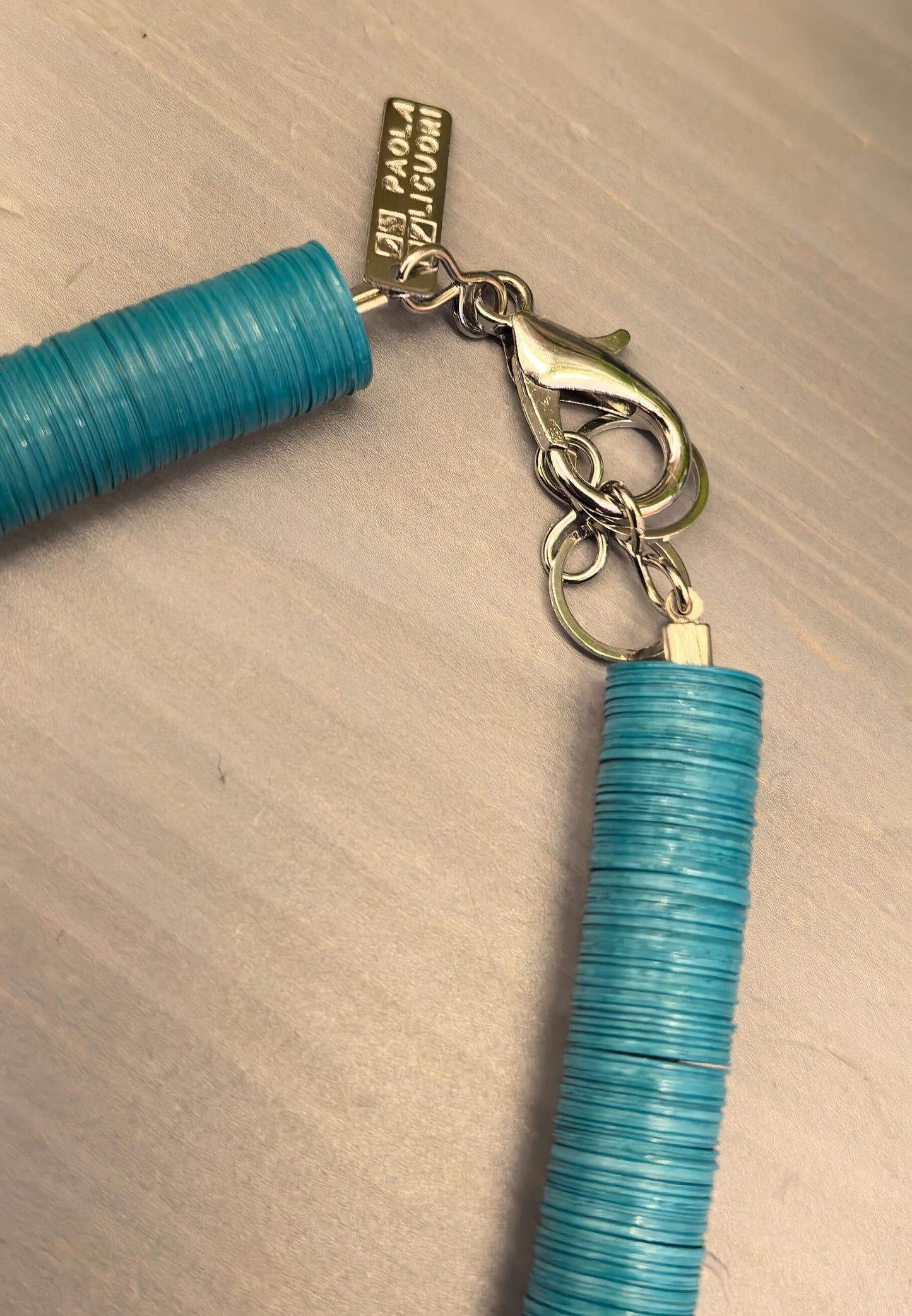 Turquoise and royal blue round necklace