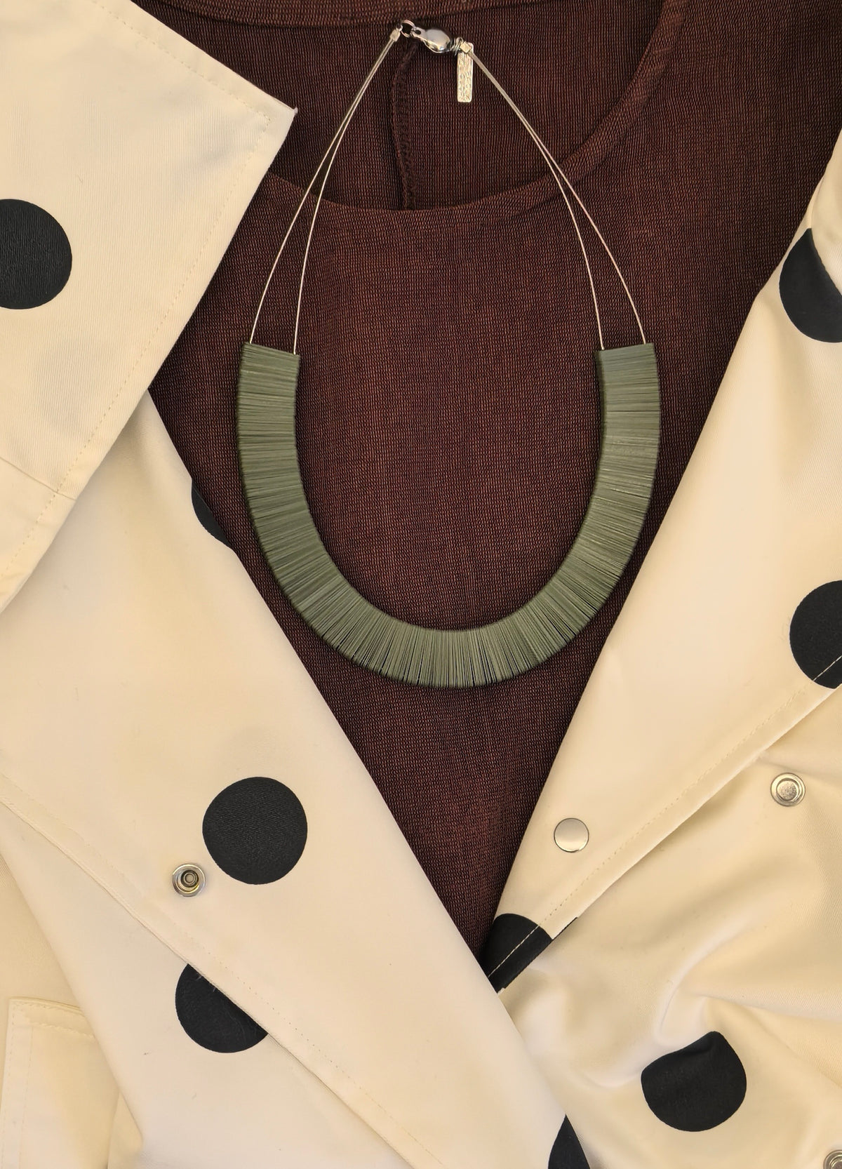 Olive green necklace